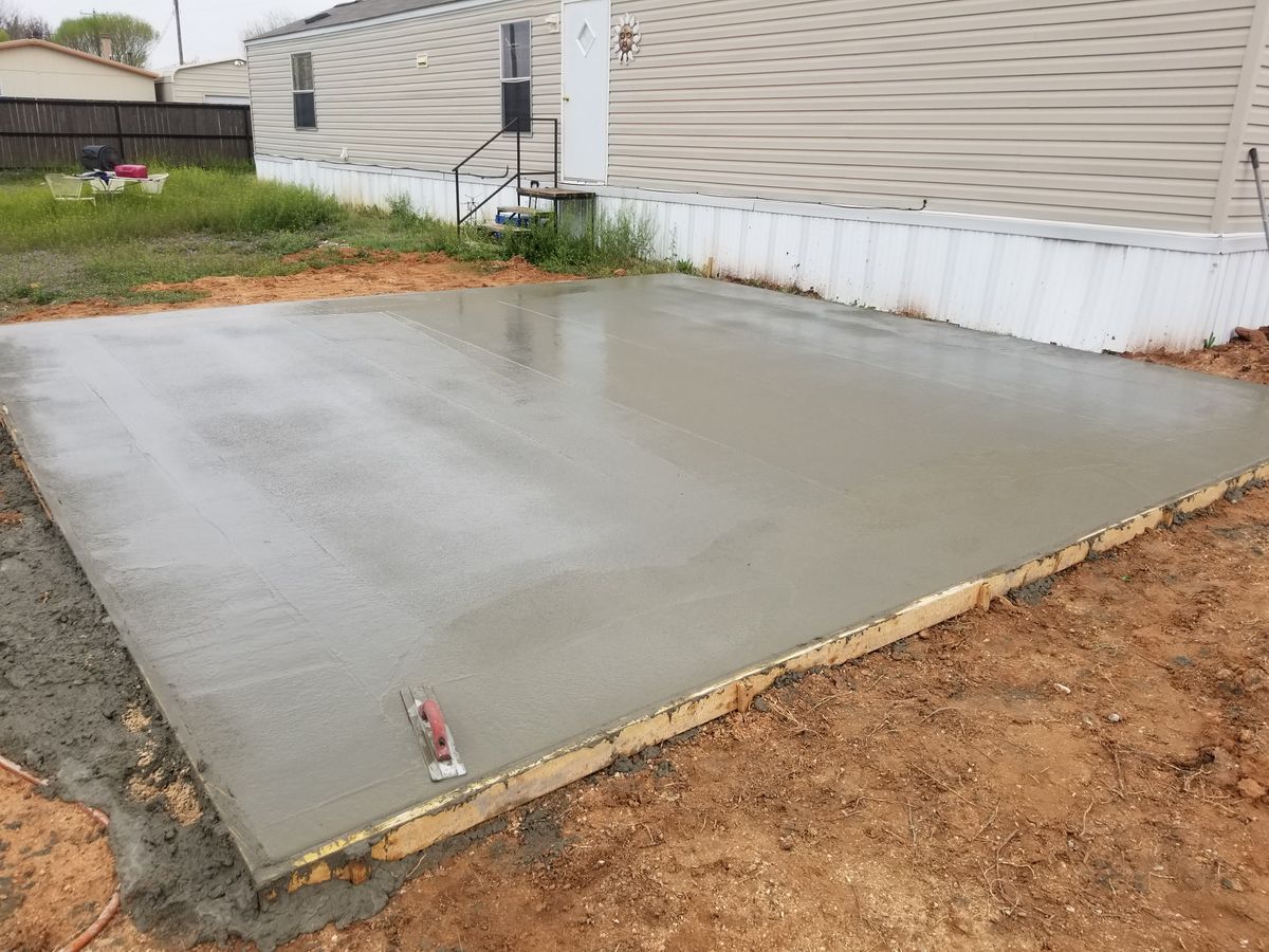 Concrete for Shayne Prisk Construction in Midland, TX