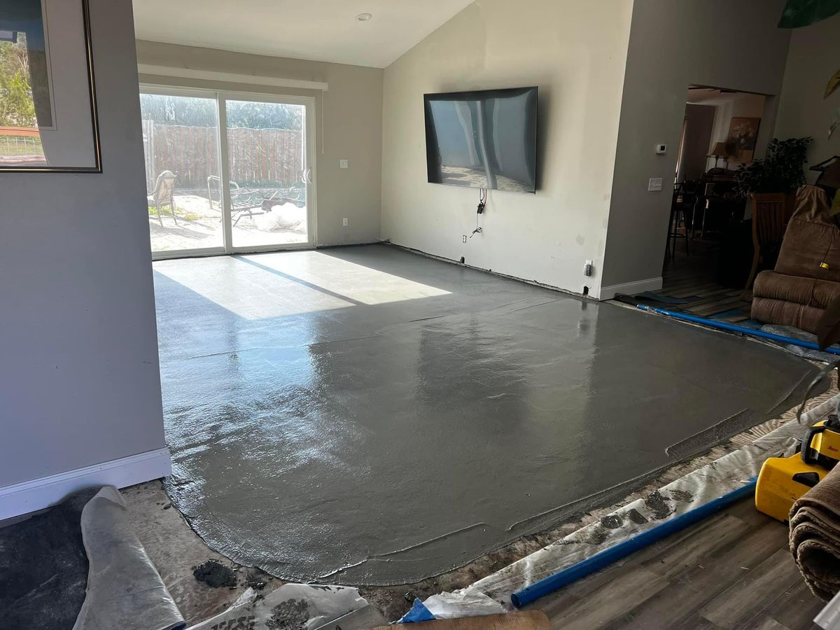 Fill-in Sunken Living Room for Green Hammer Concrete in Palm Bay, Florida