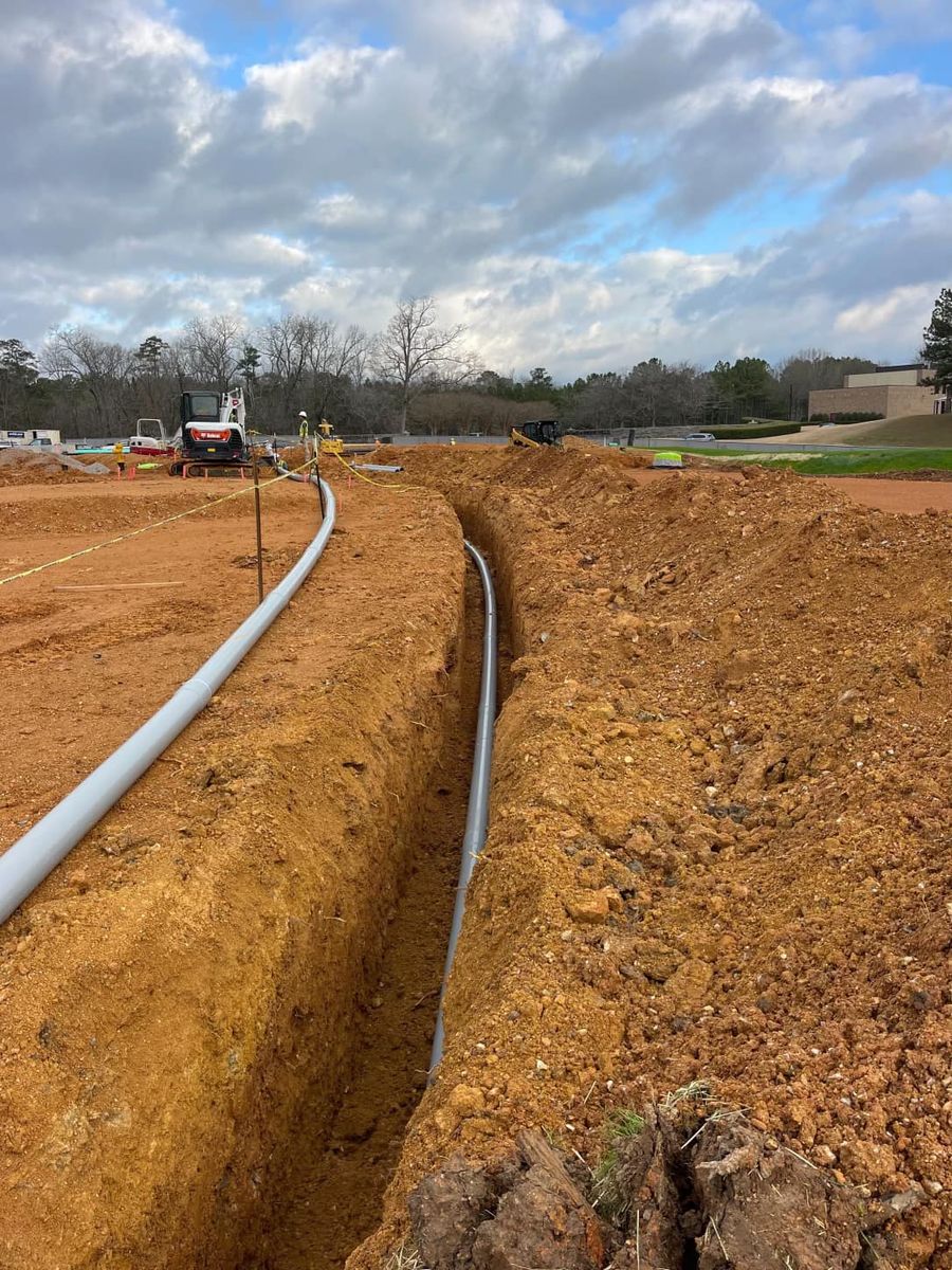 Underground Utlility Work for Moffett Equipment Services And Rentals in Opelika, AL