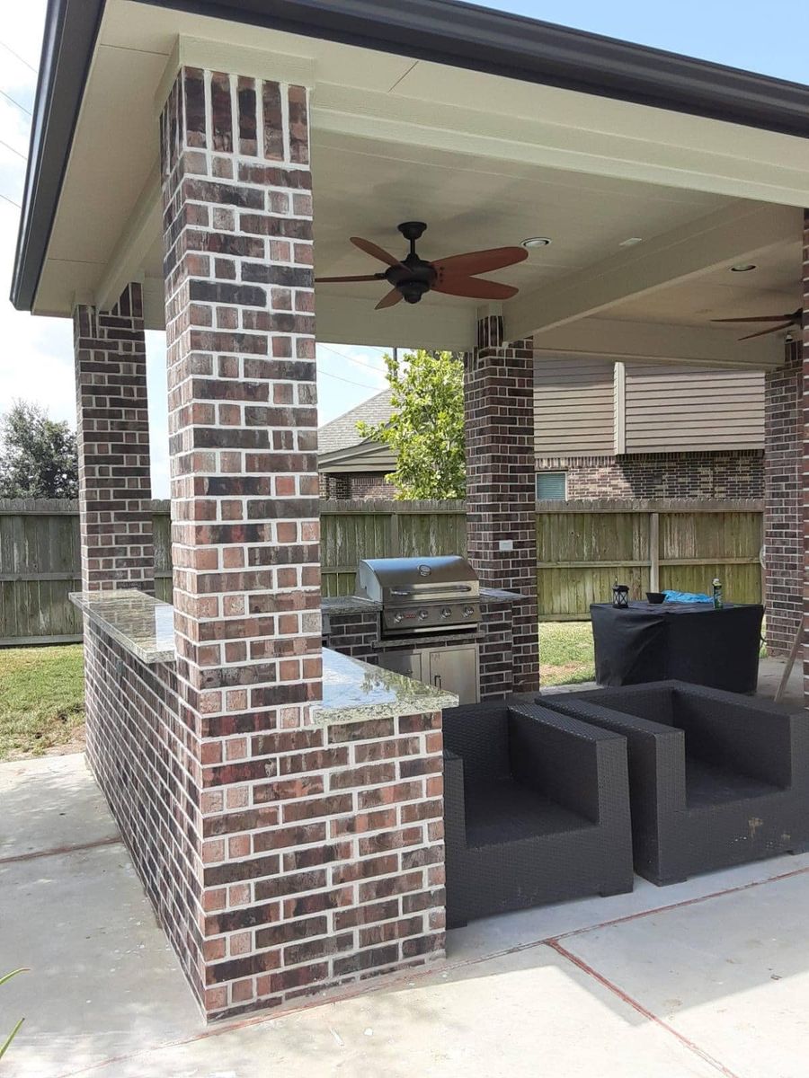 Outdoor Kitchen Construction for Samuels Construction in Conroe, TX