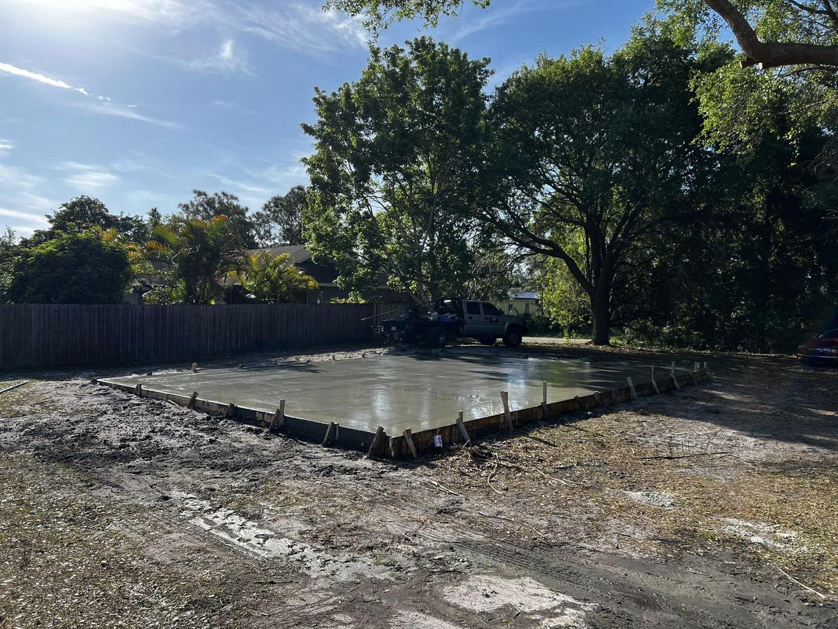 Concrete Slab Installation for Green Hammer Concrete in Palm Bay, Florida