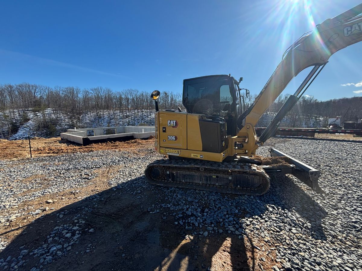 Grading for Schrock’s Land Management in Northern Virginia, Shenandoah Valley, VA