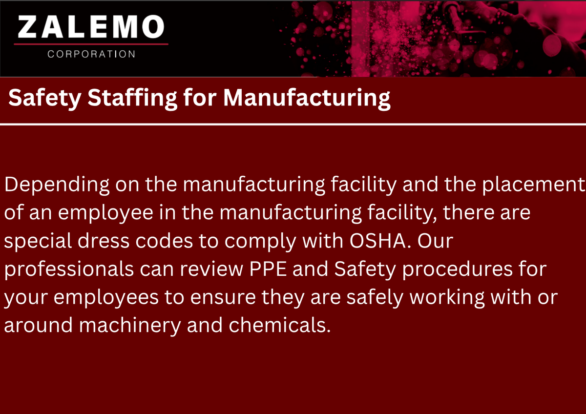 Safety Staffing for ZALEMO in Houston, TX