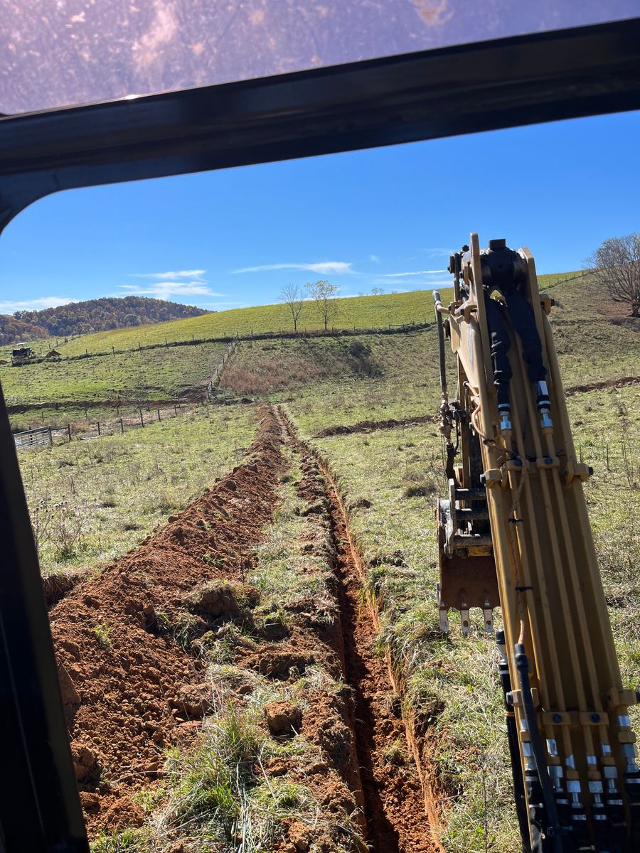 Livestock Water Systems / Exterior waterline installation for Deer Run Property Services in Rocky Gap, VA