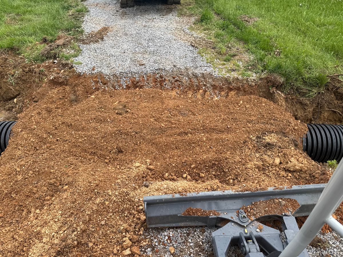 Driveways and culverts for Simmons land works in Sardis,, TN