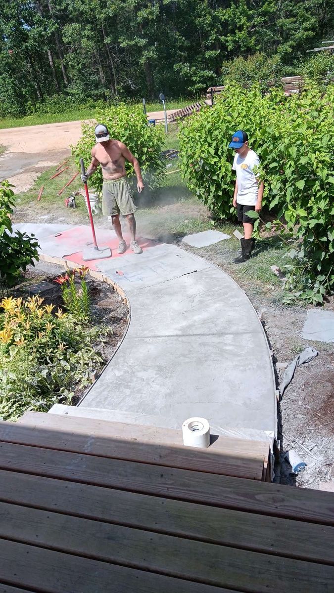 Sidewalks & Patio for Nick's Concrete & Masonry in Baxter, MN