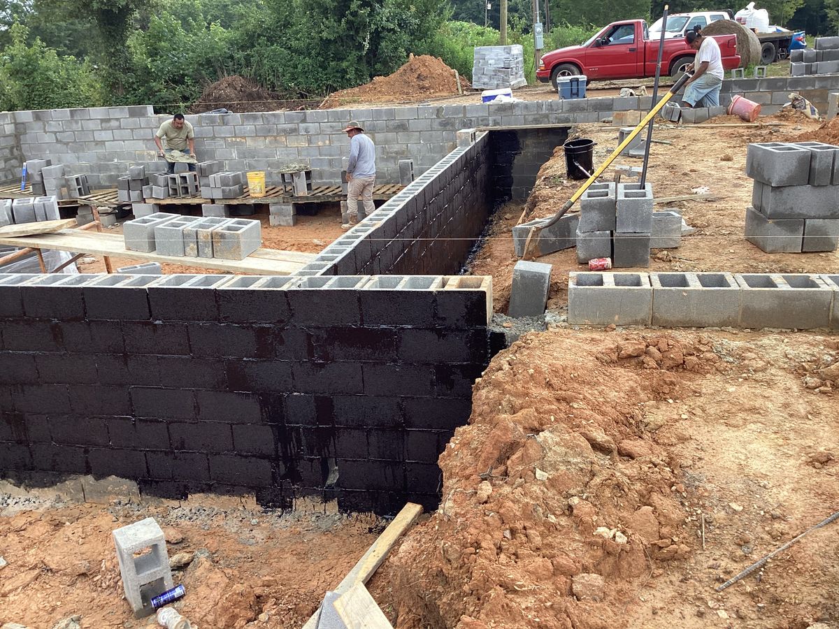 Foundation waterproofing for Allred Construction in Heflin, AL