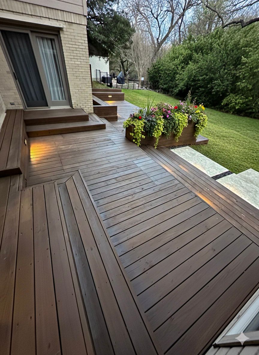 Wood Decks for Walker Custom Exteriors in Dallas, TX