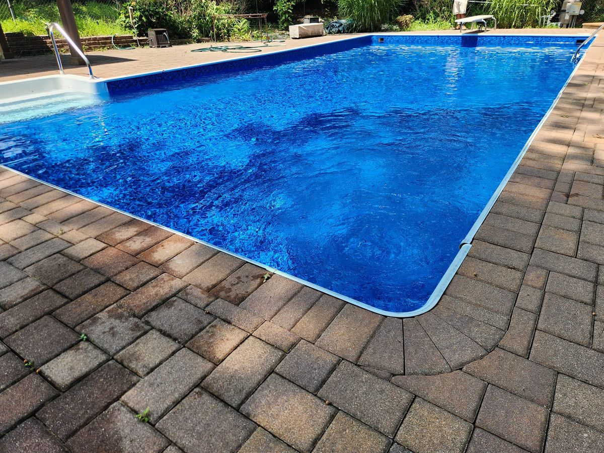 Pool liner installation for GEM Pool Service in Long Island, NY