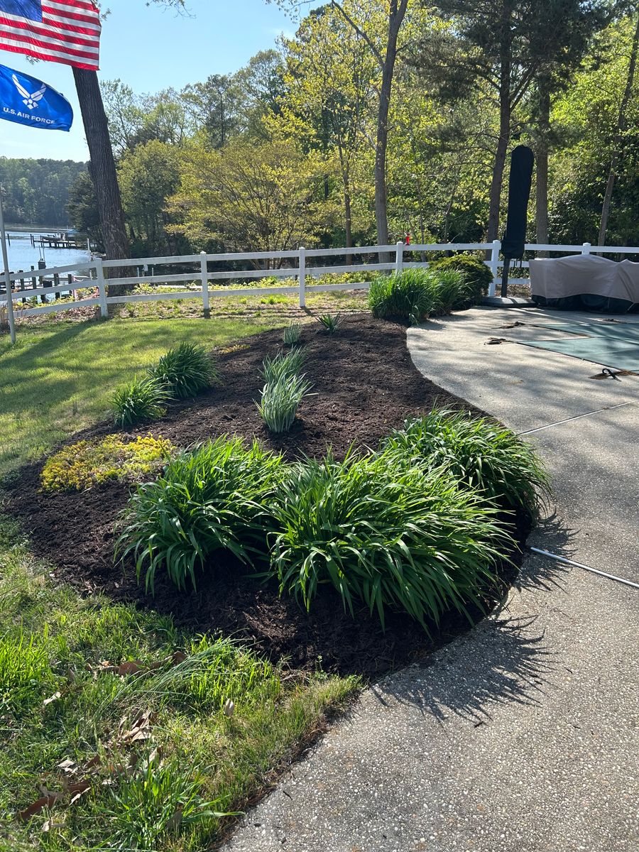 Mulch Installation for The Whole 9 Yards Landscape VA in Heathsville, VA