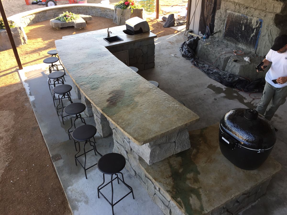 Custom Carved Concrete for Texas Curb N Borders in Houston, TX