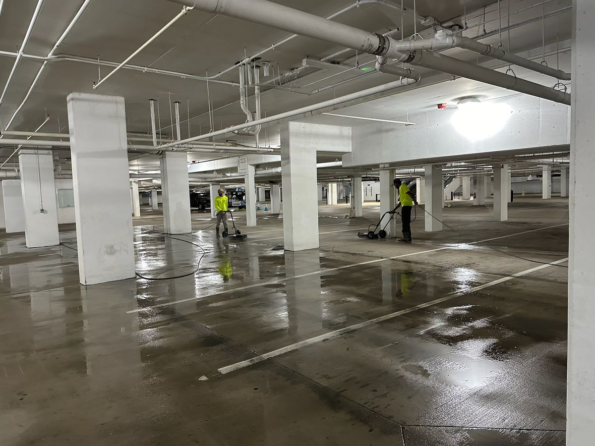 Parking Garage Cleaning for Power Pressure Wash in Houston, TX