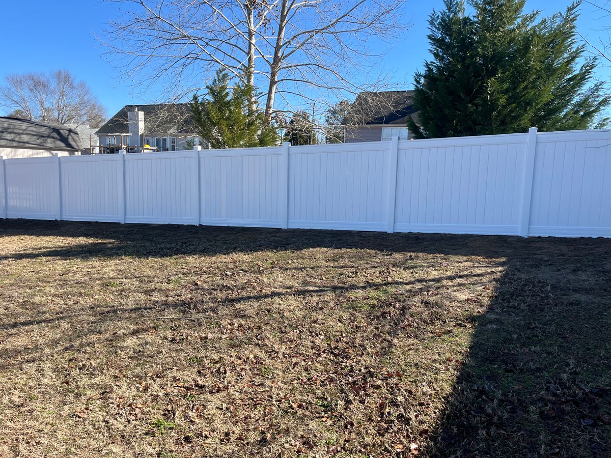 Vinyl Fence for JB Nealy Fence in Elgin, SC