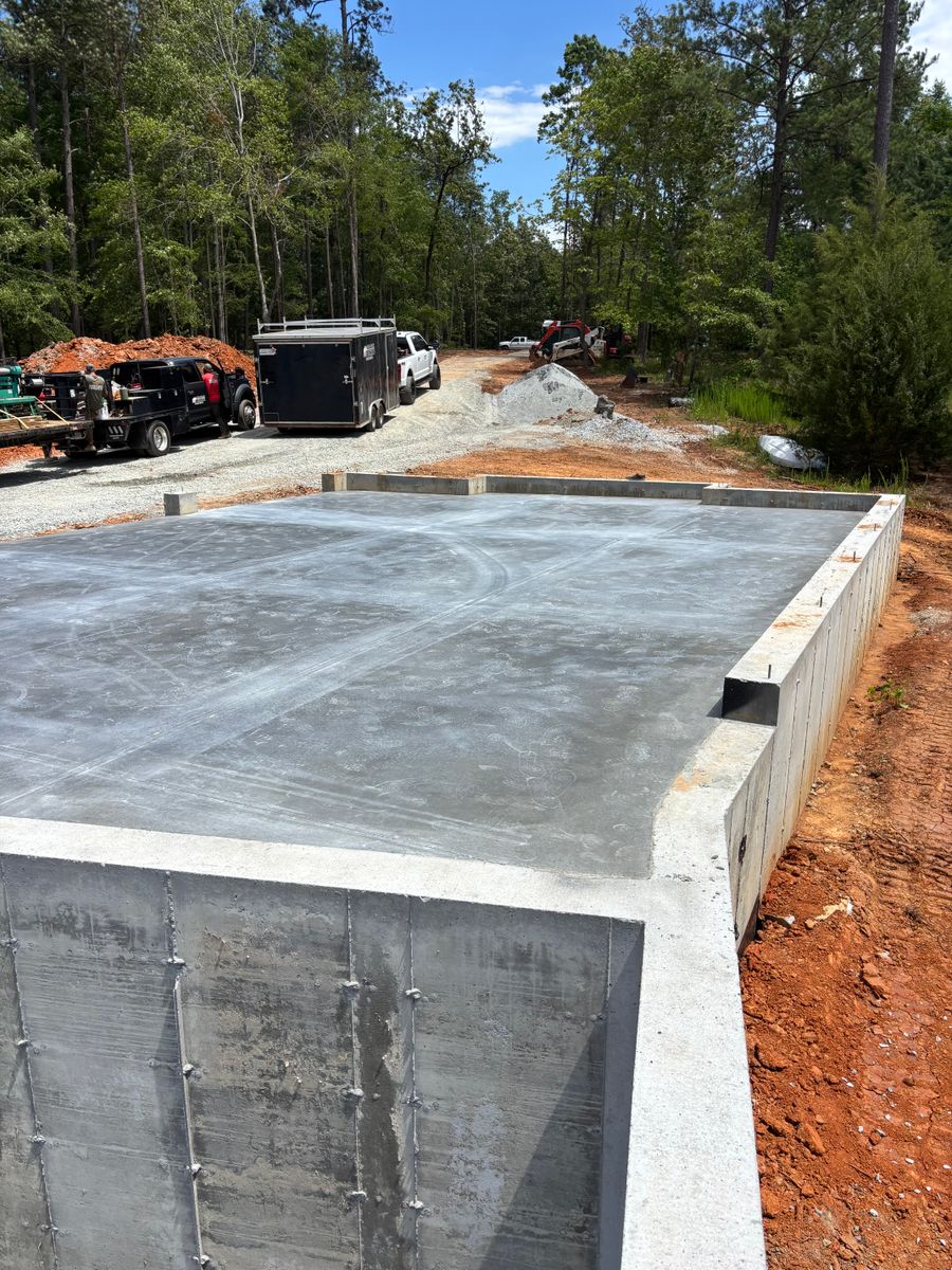 Poured Concrete Walls for Baer & Sons Concrete in Greenwood County, SC