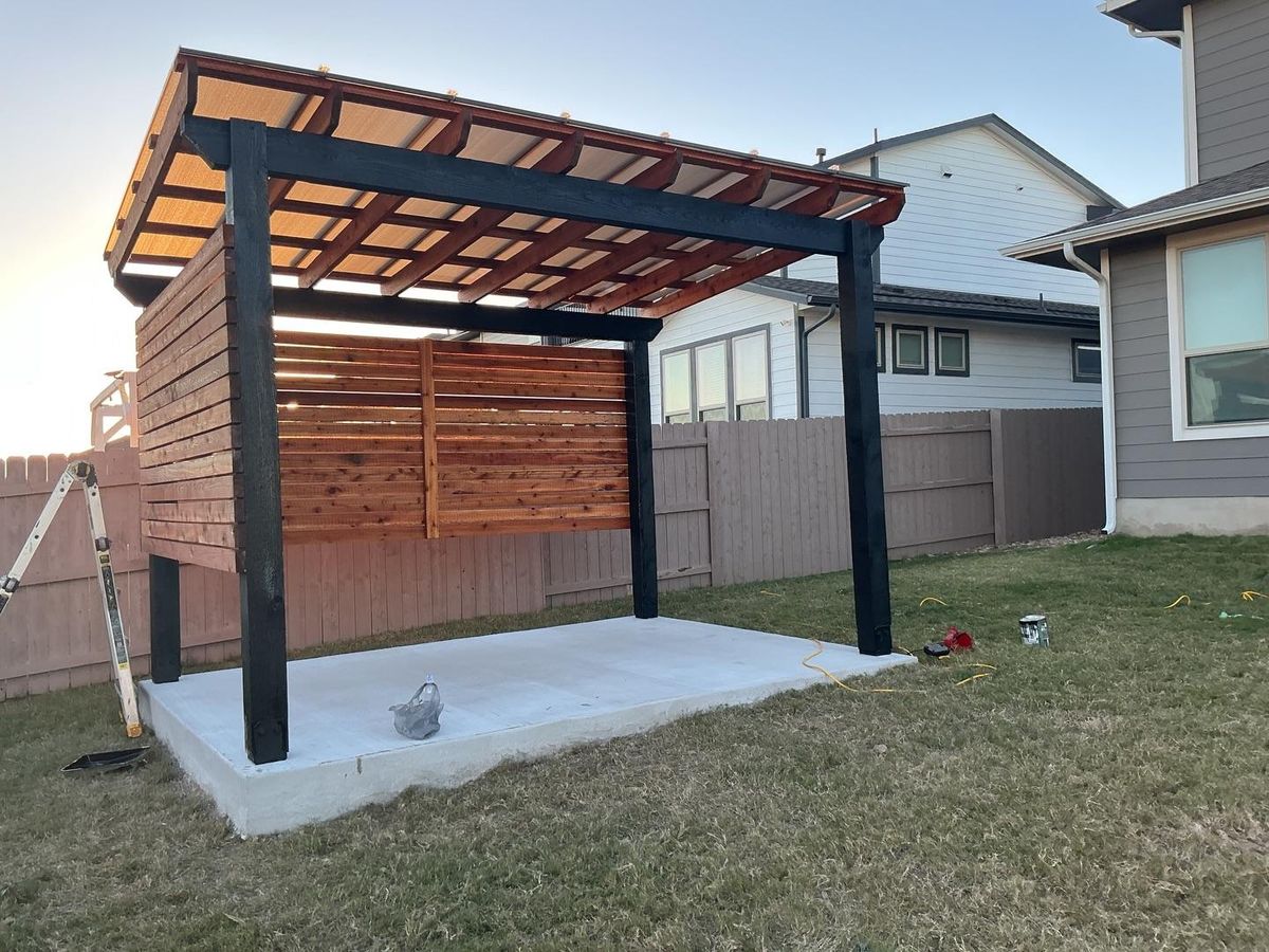 Deck and Patio Construction for ATX Outdoor Construction in Cedar Creek, TX
