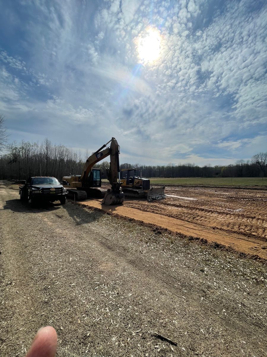 Site Preparation for Maness Trucking & Excavation in Lexington, TN