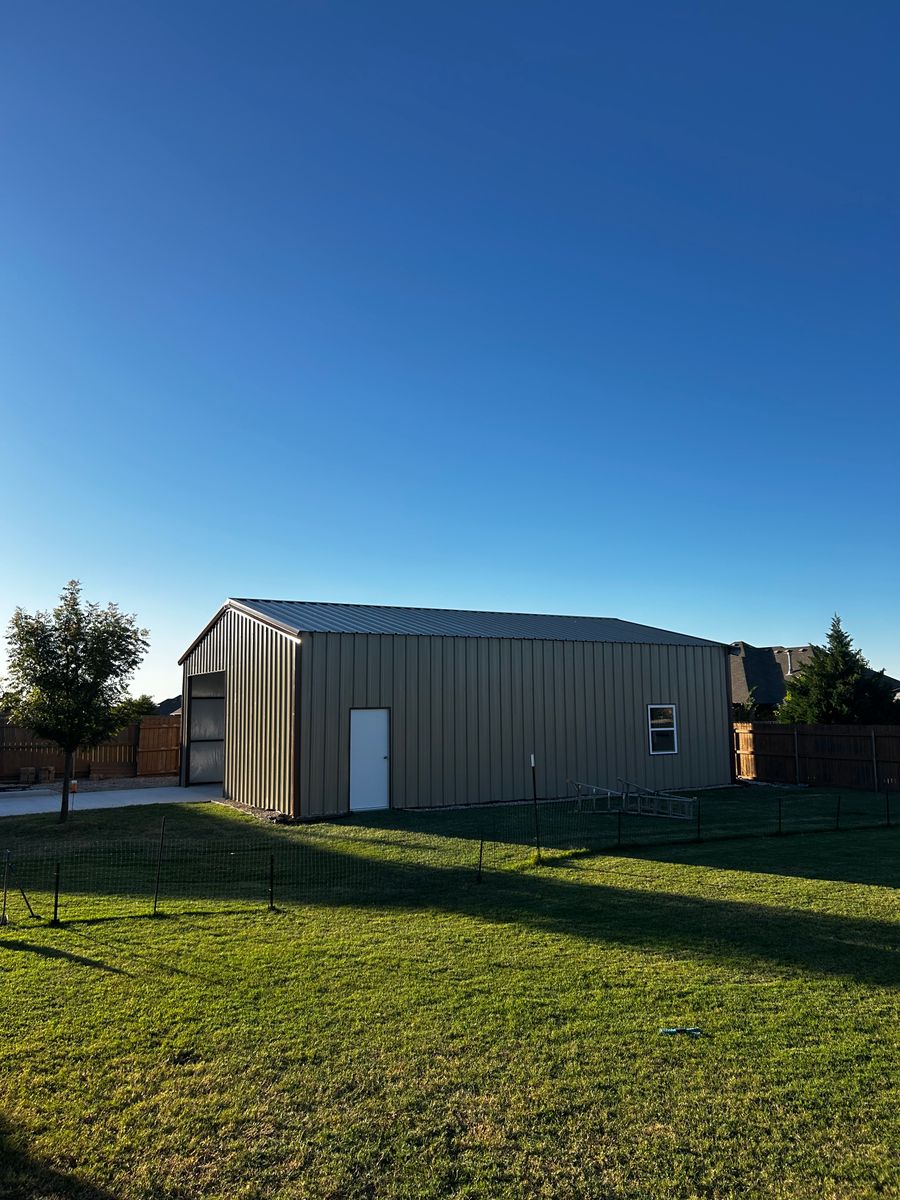 Oklahoma Residential Steel Buildings ( shops, Barndominiums, add-ons) for A-N-H Construction LLC in Oklahoma City, OK