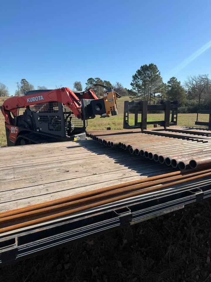 Pipe Entrances for Landers Ranch Services in Anderson, TX