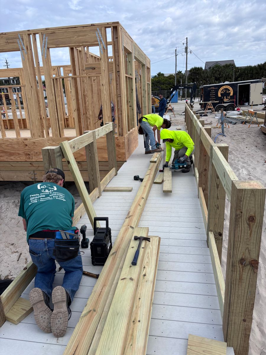 Dock Construction for J&H Land and Marine in Panama City, FL