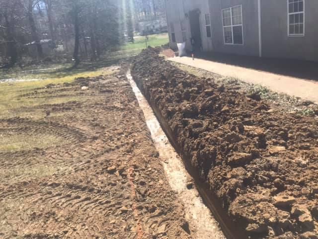 Trenching for Elias Grading and Hauling in Black Mountain, NC