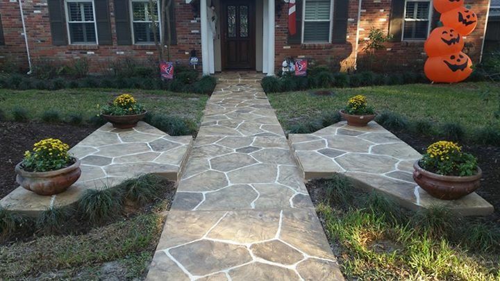 Stamped Concrete Installations for Texas Curb N Borders in Houston, TX