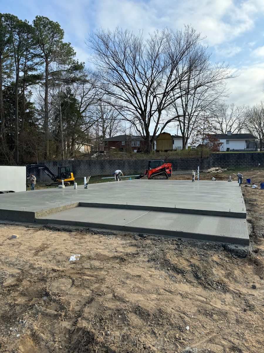 Concrete Slab Construction for Ramsey Concrete Construction in Covington, TN