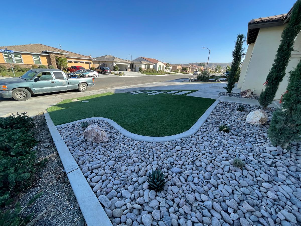Artificial Turf Installation for Aidan Jade Landscaping in Riverside County, CA