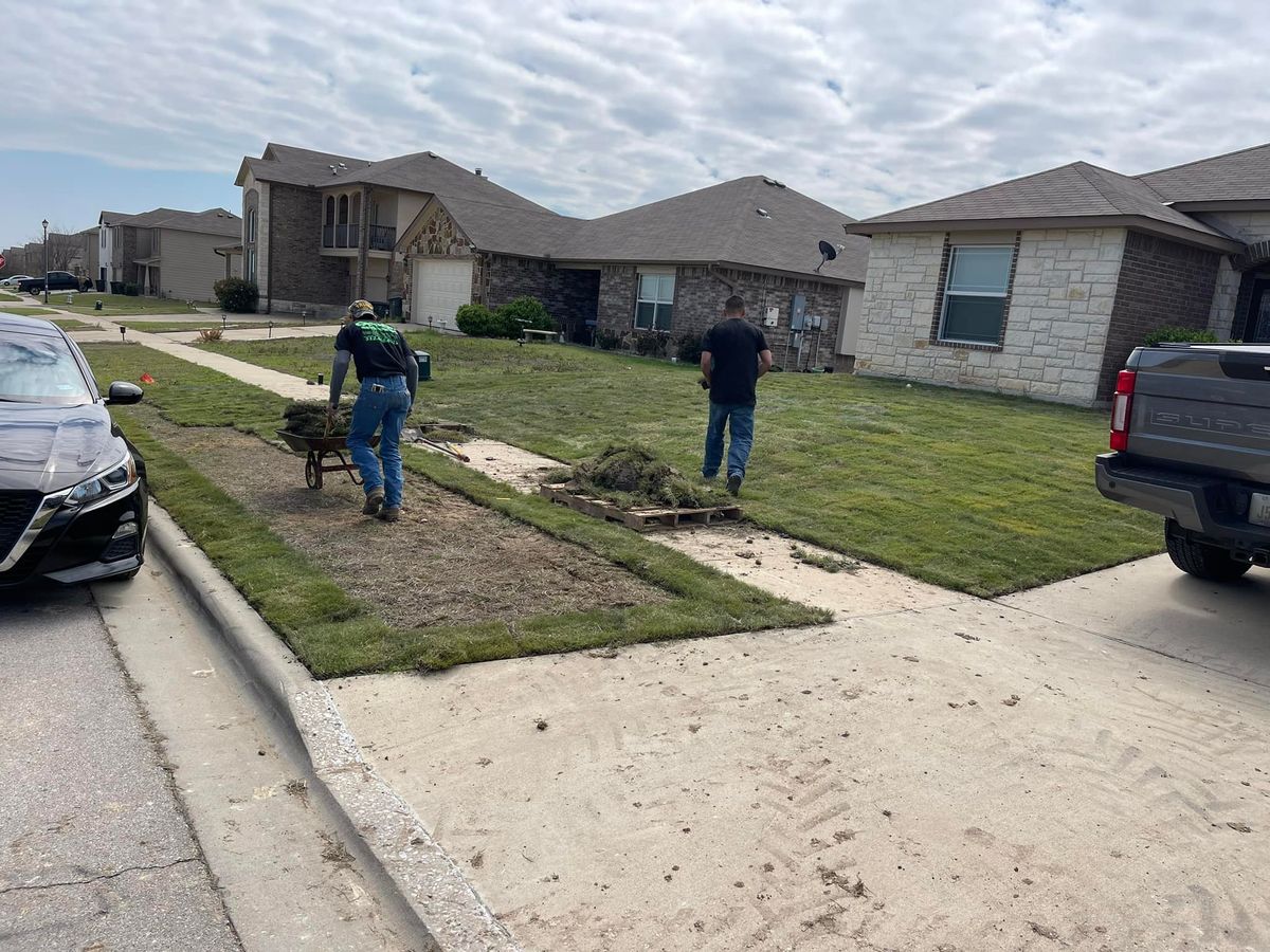 Sod Instsall for CrossCut in Kempner, TX