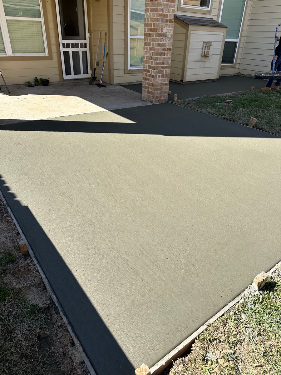 Patios for BigTex Concrete Construction in Houston, TX