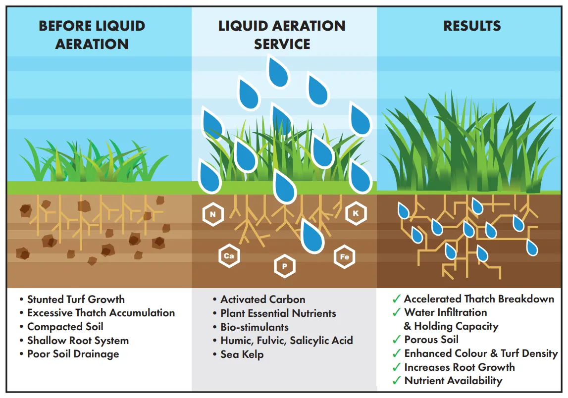 Liquid Aeration for Kathleen's Lawn & Shrub Care in Augusta, GA