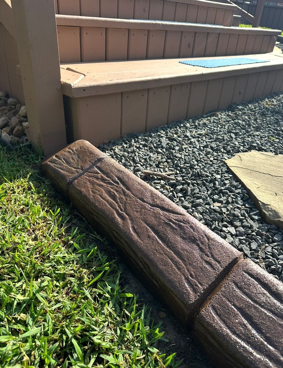 Custom Carved Concrete for Texas Curb N Borders in Houston, TX