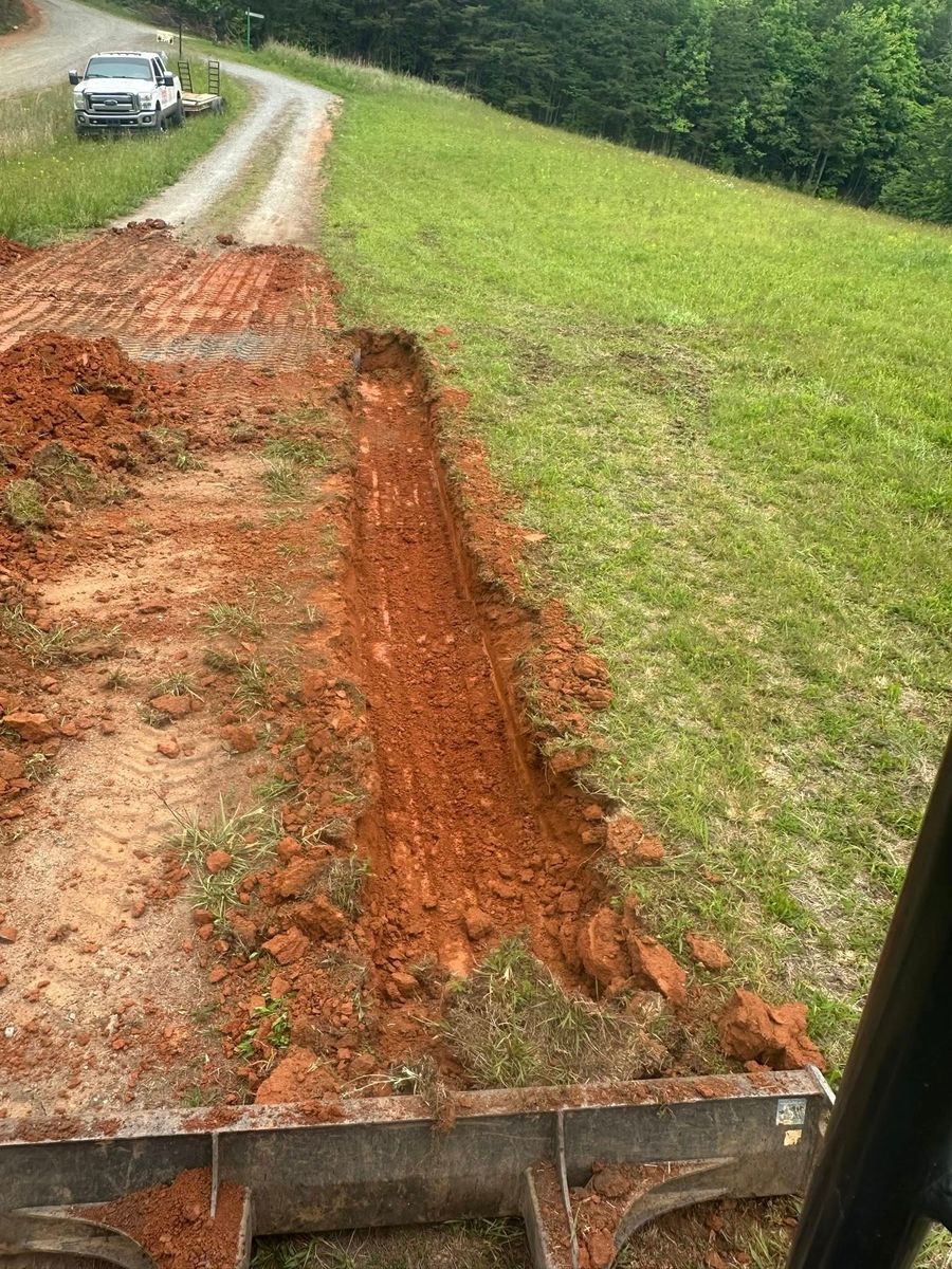 Trenching for CSM Hauling in Rutherfordton, NC