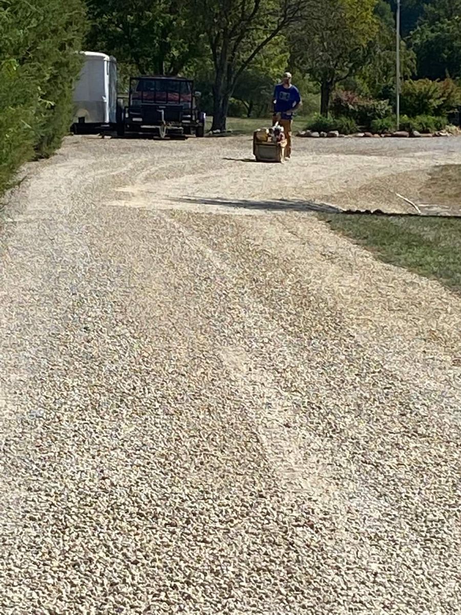 Driveway Construction for L&T Excavating in Topeka, KS