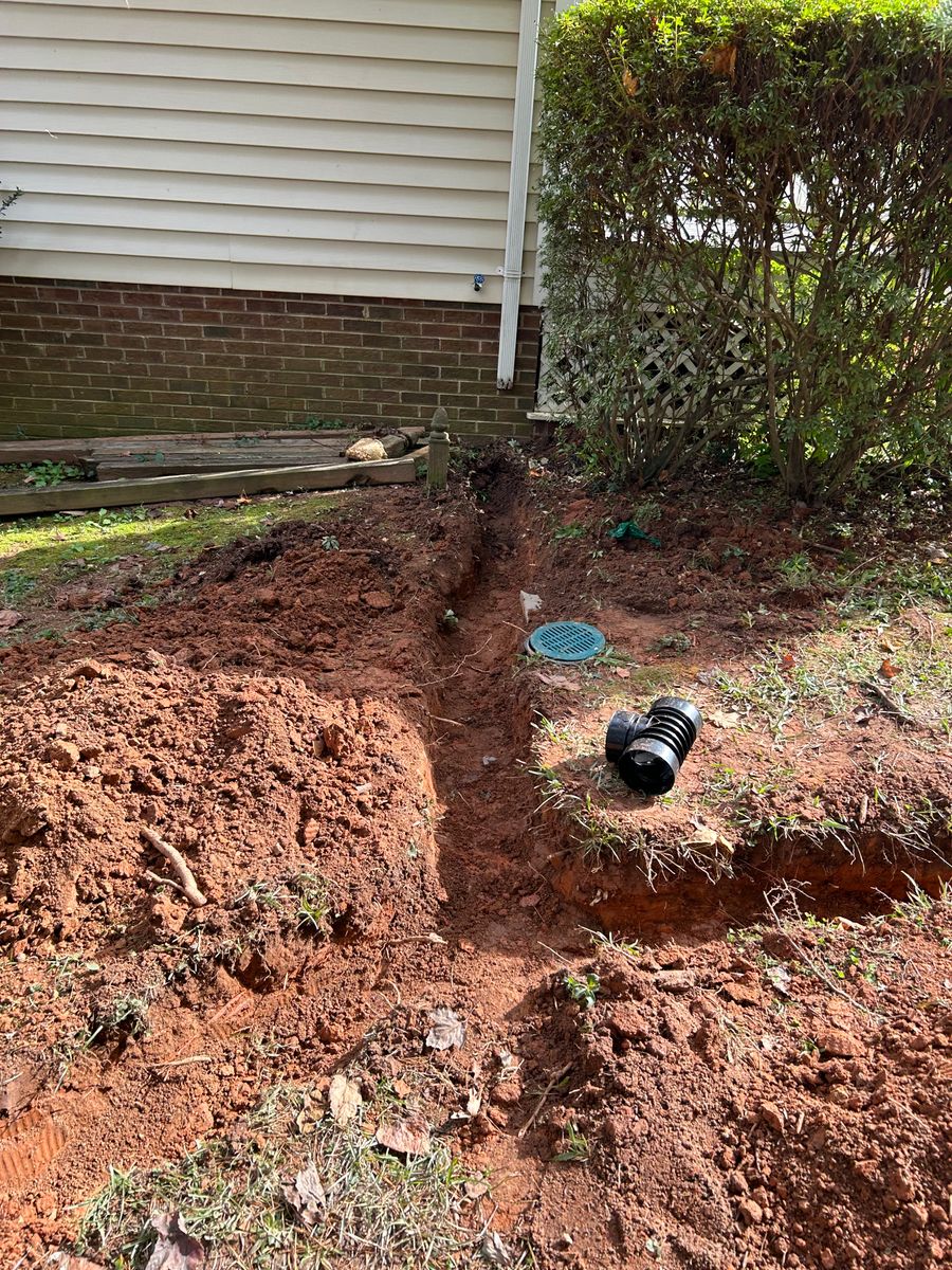 French Drains for Cisco Kid Landscaping Inc. in Lincolnton, NC