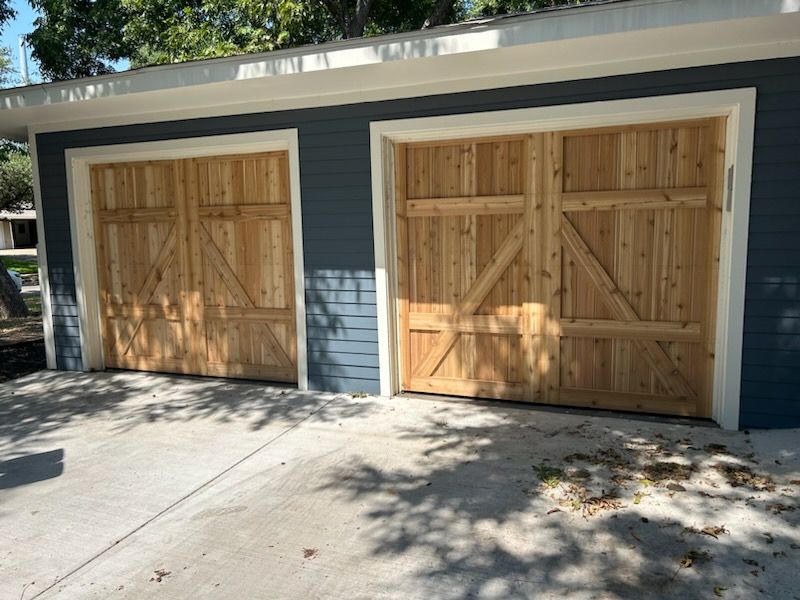 Customizable Cedar Garage Doors for Jerry's garage doors in Dallas, TX