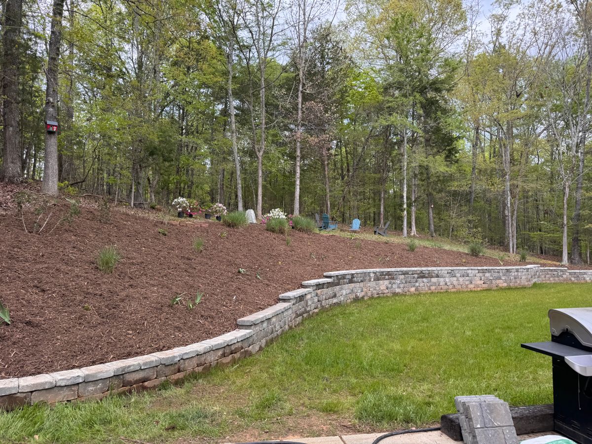Retaining Wall Construction for CG’s Enterprises in Concord, NC