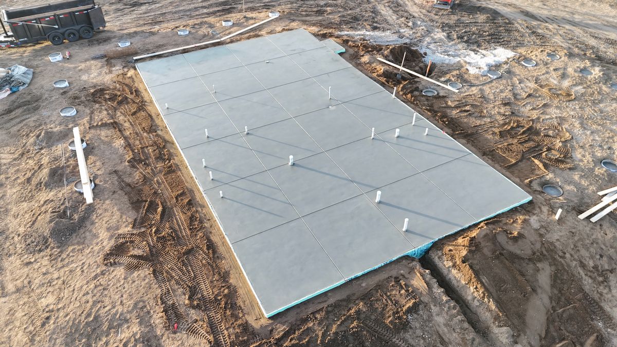 Concrete Slab Construction for B&M Concrete LLC in Longmont, CO