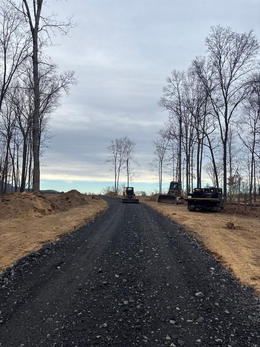 Driveway Construction for Schrock’s Land Management in Northern Virginia, Shenandoah Valley, VA