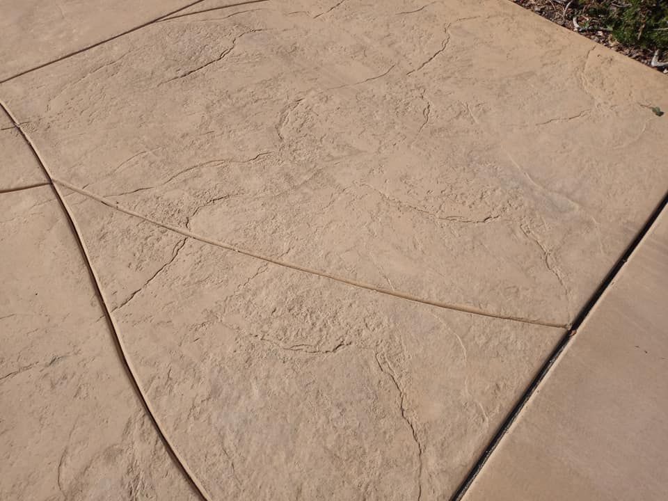 Stamped Concrete Installation for David Cordrey Concrete Construction in Hemet, CA