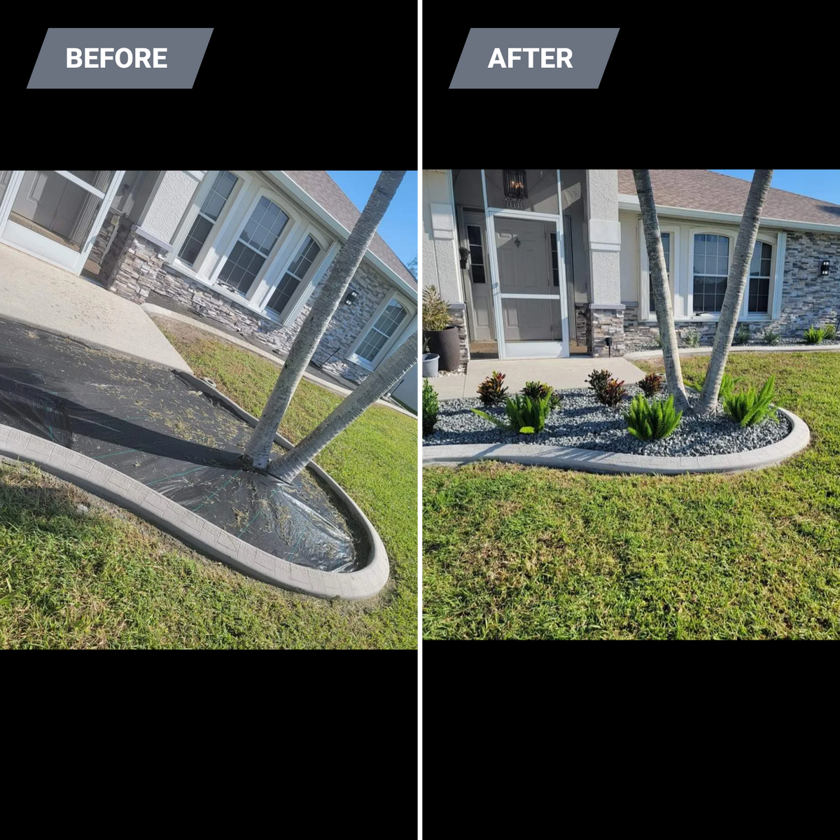 Mulch and Rock Installation for Advanced Landscaping Solutions LLC in Fort Myers, FL