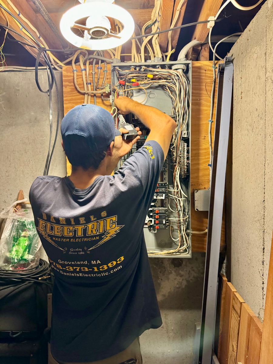 Wiring and Rewiring for Daniels Electric in Groveland, MA