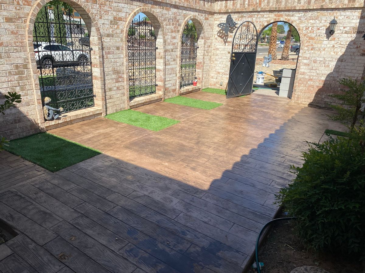 Stamped Concrete for Gordo’z Concrete & Maintenance in El Paso, TX