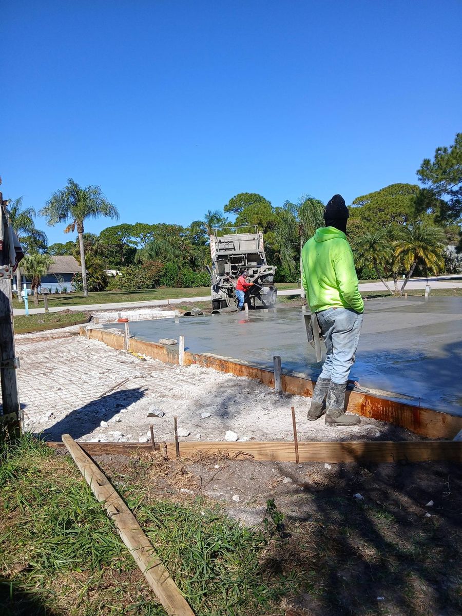 Sidewalk Installation for Harris Sons Construction in Port Saint Lucie, FL