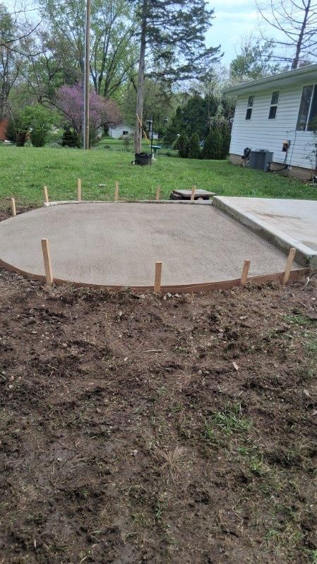 Slab Installation for Concrete Creations to Foundiations. in Yorktown, IN