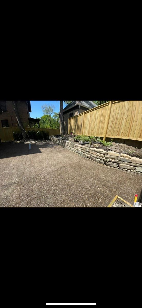 Retaining Wall Construction for STS Custom Concrete in Butler County, PA