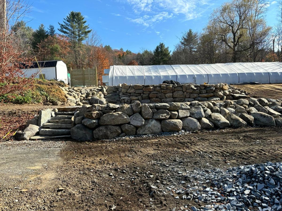 Boulder Walls for JKT Contracting in Keene, NH