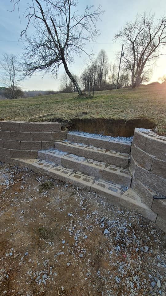 Retaining Wall Construction for Grayt Scapes LLC in Johnson City, TN