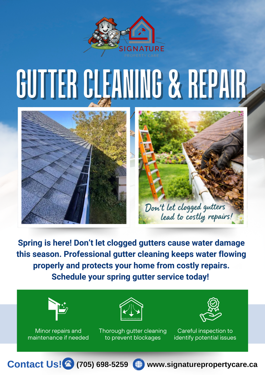 Gutter Cleaning & Repair for Signature Property Care Inc. in Greater Sudbury, ON