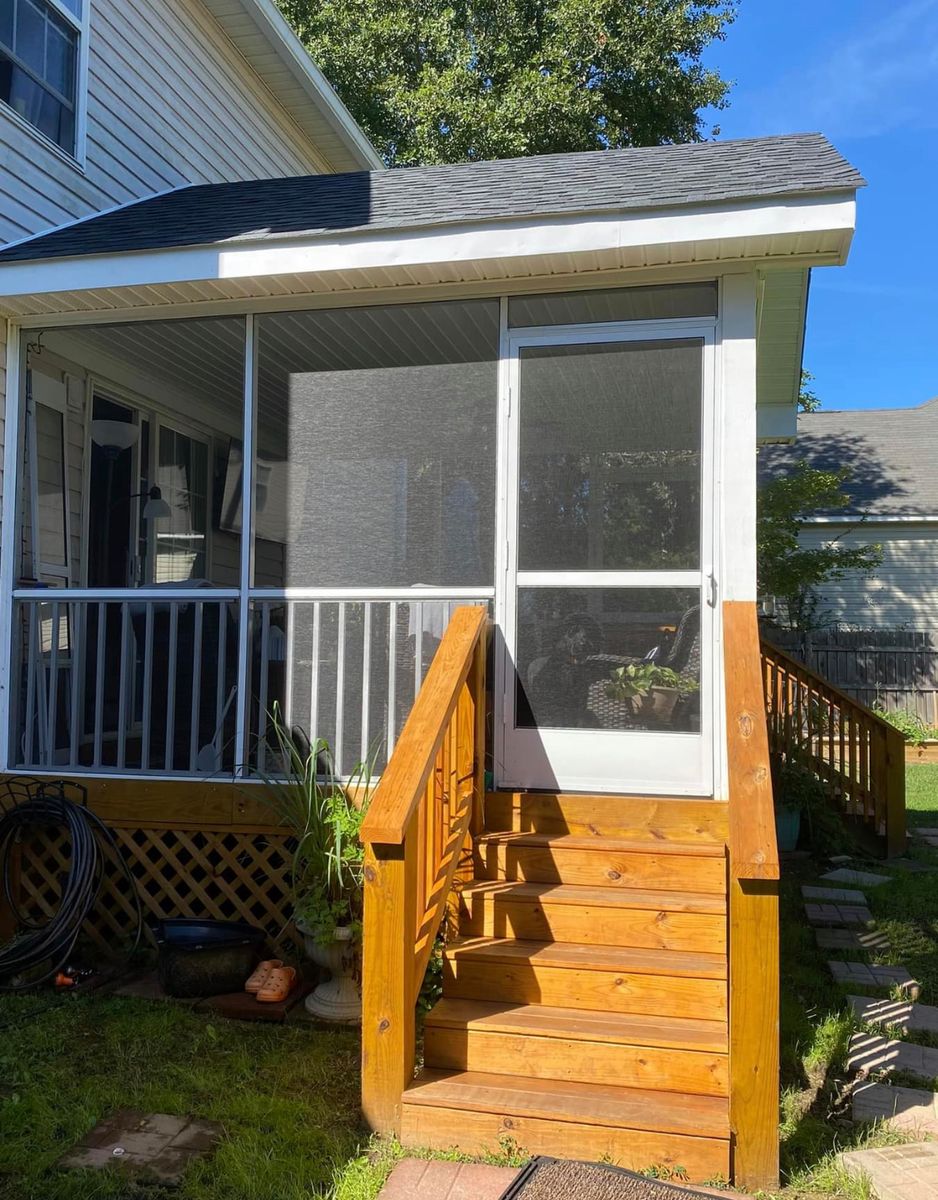 Screen Porch Installation for JB Nealy Fence in Elgin, SC