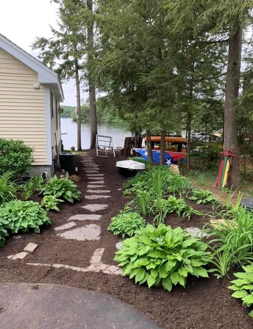 Mulch Installation for BRB Property Management in Moultonborough, NH